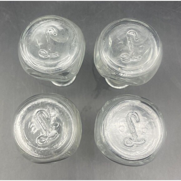 VTG LIBBEY Pinched Bud Vases Mini Clear Glass Bottle Decanters 3.5” Set of 4 - Picture 3 of 3